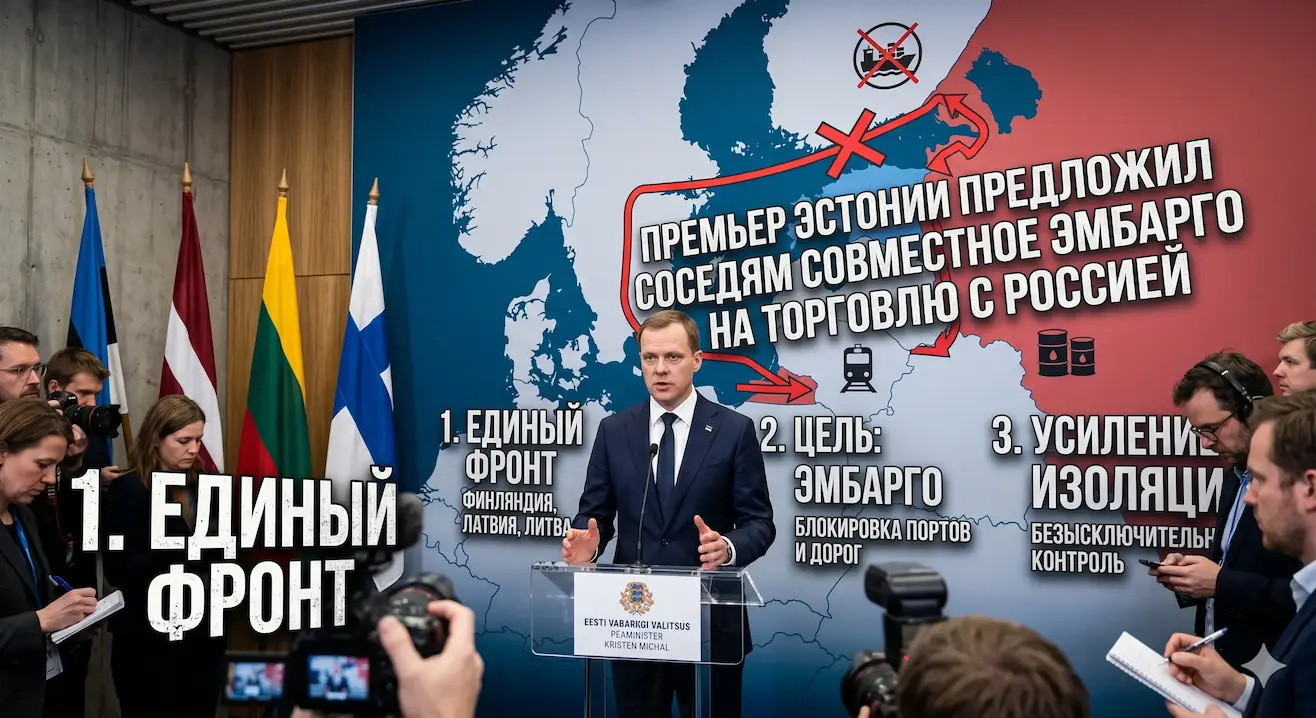 Премьер Эстонии предложила соседям совместное эмбарго на торговлю с Россией