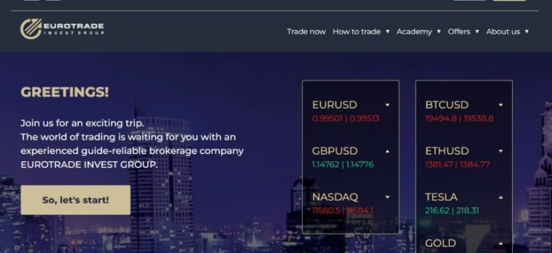 Брокер EUROTRADE INVEST GROUP (eurotradeinvest.com)