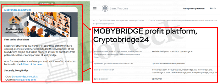 Официальный сайт Mobybridge.com (t.me/Mobybridge_com) правда о канале и разрекламированном тут проекте!